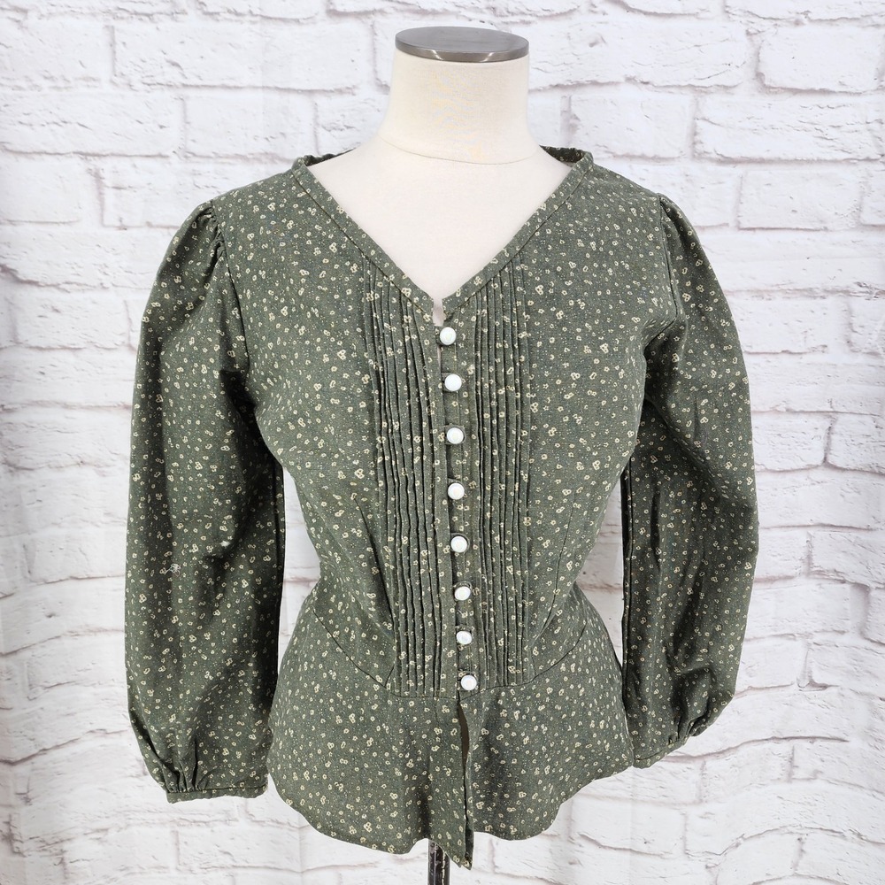 Handmade Milkmaid Top Prairie Country Cottagecore Ren Faire Peasant Size Medium?